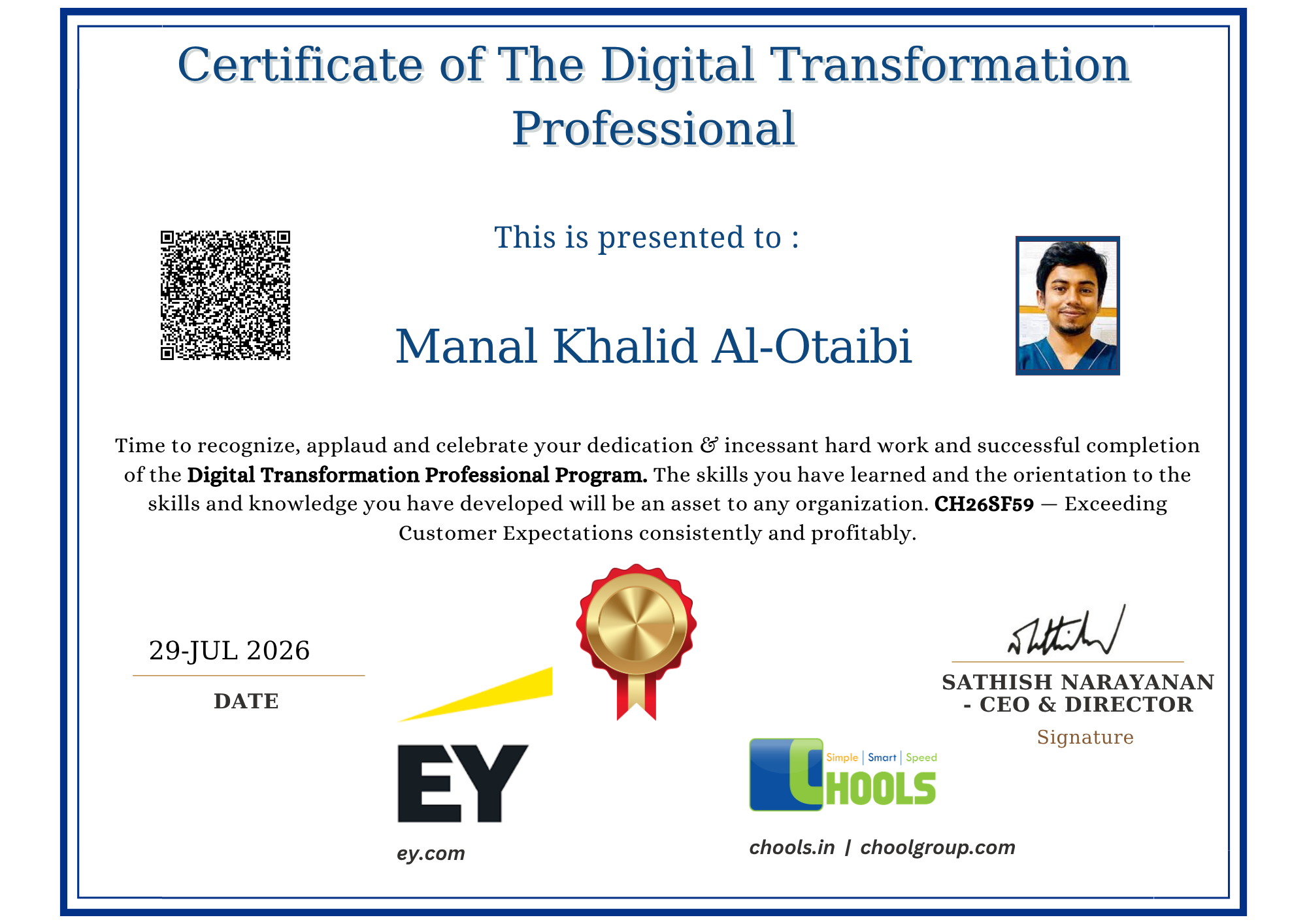 Digital Transformation Professional Program Certificate